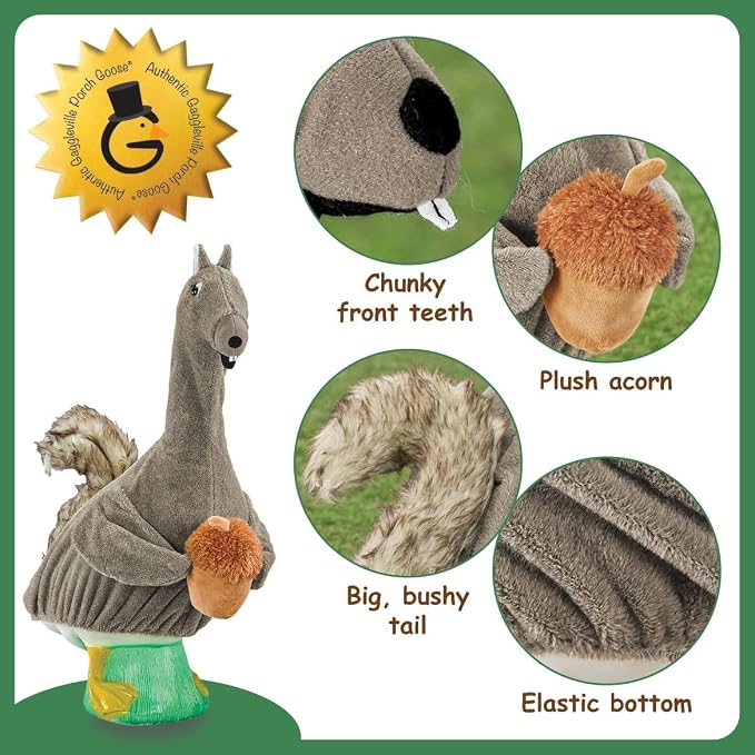 Gaggleville Squirrel Goose Outfit, Fits Large 23" H Statue, by Fox | Valley Traders