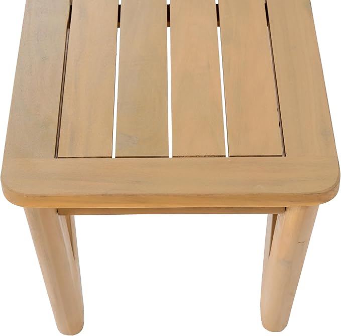 Christopher Knight Home Della Acacia Wood Dining Table Set for 6, 6 Piece Outdoor Dining Set with 70.75" Dinner Table, Bench and Armless Chairs, Patio Furniture Set for Dinner,Light Teak+Light Brown