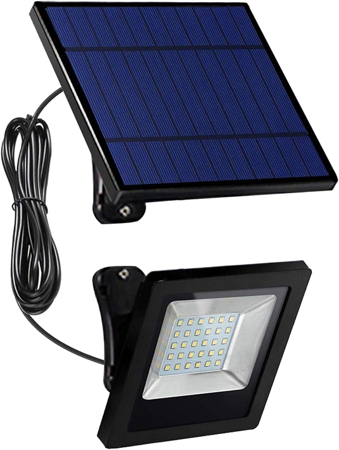Solar Powered Lights Outdoor, Bright White Light IP65 Waterproof Auto Dusk to Dawn 350° Adjustable Solar Security Flood Lights for Barn, Garden, Garage, Pathway, Yard, Patio, Lawn, Balcony