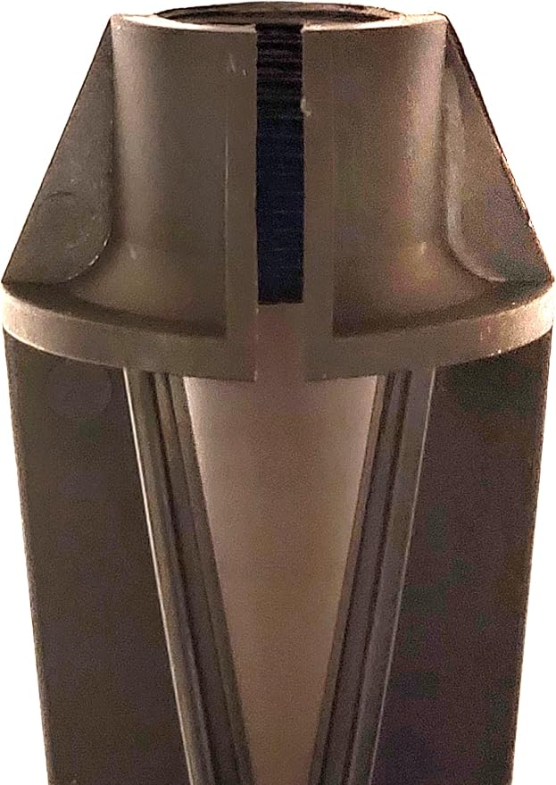 8" Outdoor Light Stake in Black Finish - Support Light Fixture Spikes, Universal Use, Resin Materials, Side Wireway (1 - Low Profile Spike with Wireway)