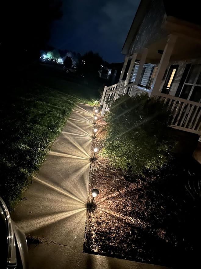 DERAYSION Solar Lights Outdoor Pathway, 6 Pack Stainless Steel Glass Solar Garden Lights, Auto On/Off Long-Lasting Waterproof Outdoor Solar Lights for Yard, Landscape, Path, Driveway, Walkway Décor | IP65 Waterproof Garden Lights Glass Stainless Steel ...
