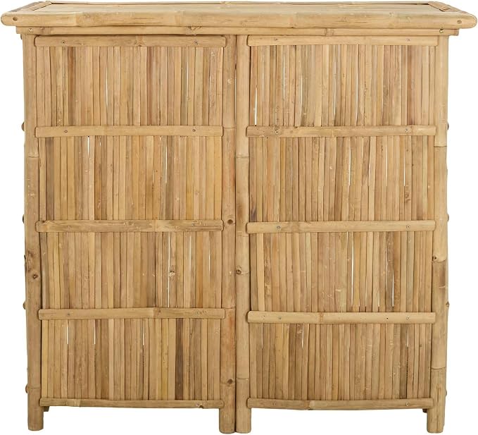 vidaXL Outdoor Bar Table Natural 45.28 x 21.65 x 41.34 in Bamboo, Chic Outdoor Bar Table, Perfect for Summer Parties, Patio Hangouts, Garden Eats, Eco-Friendly Design