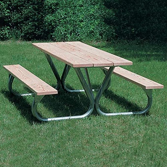 Pilot Rock 3 Pack 6' or 8' Outdoor Steel Non Tip Picnic Table Leg Kits (Frames Only)