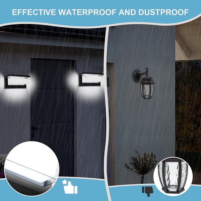 6000K Porch Lights Outdoor, 18W 1800LM LED Wall Light 2 Pack | IP65 Waterproof Anti-Rust Aluminum Modern Exterior Fixtures for Over Door, Garage, Patio