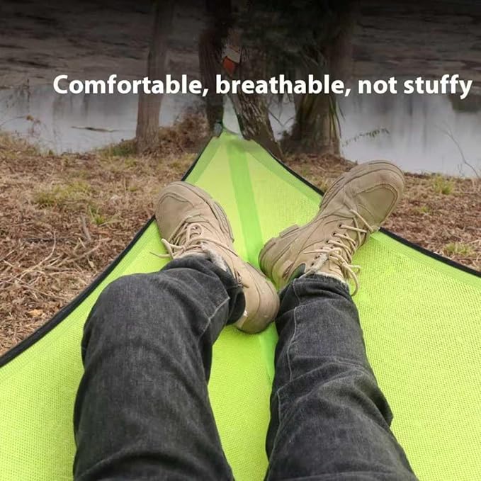 13FT Large Square Hammock, Multi-Person Camping Hammock Supports 2-3 Adults & Kids, Heavy-Duty Sky Hammock with 4 Ratchets & Storage Bag for Outdoor Backyard Travel