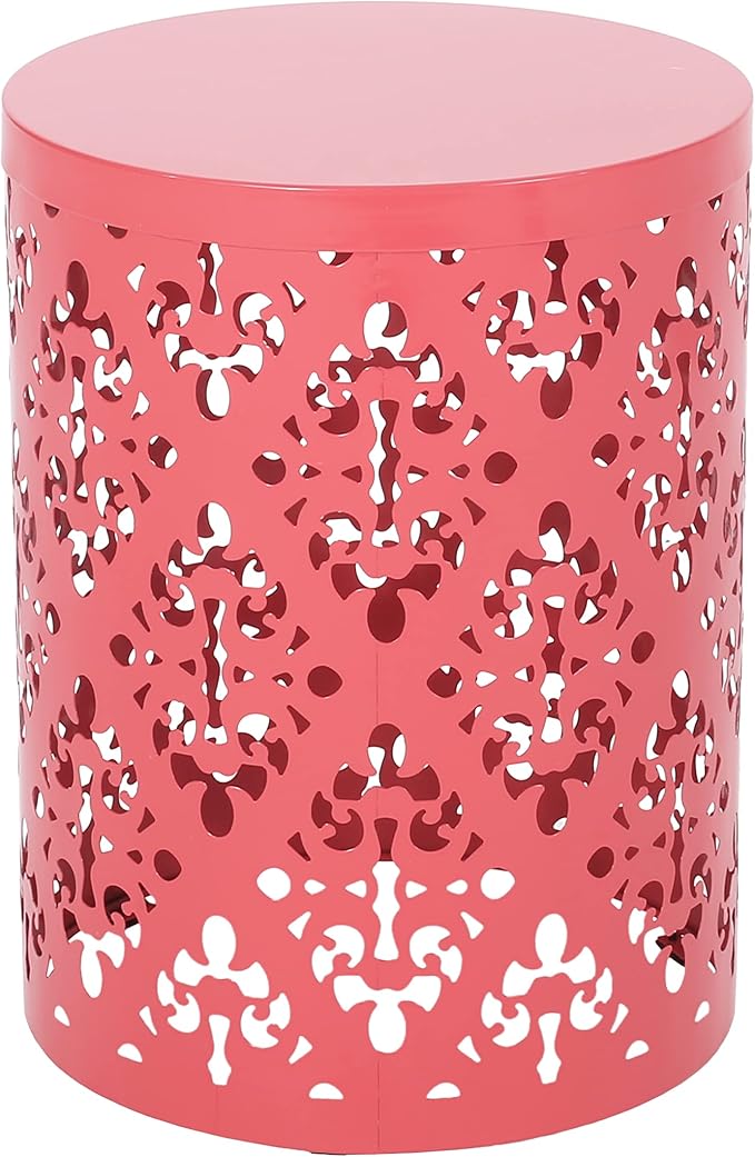 Christopher Knight Home Mathena Outdoor Side Tables - Dark Coral