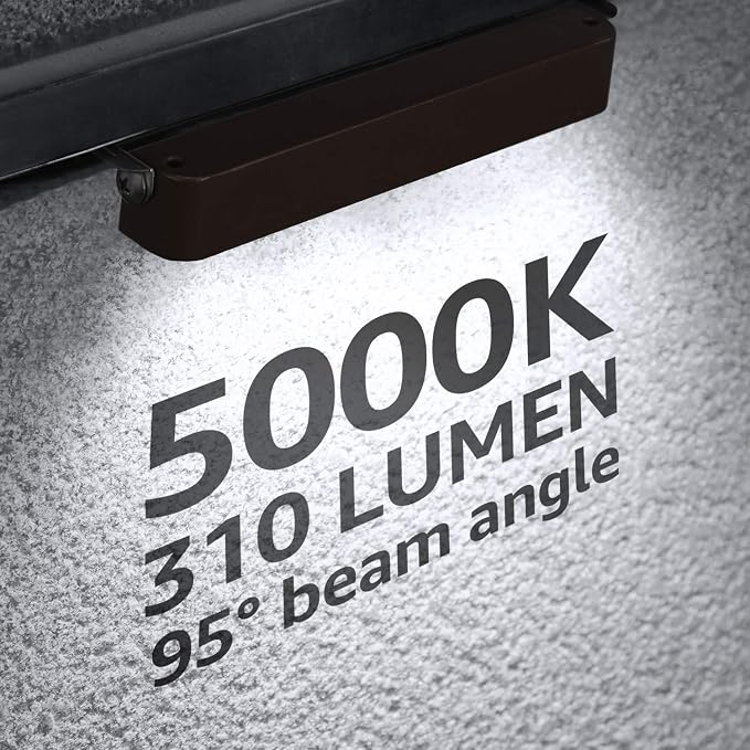 LEONLITE 4-Pack 7 Inch LED Hardscape Lighting, 5000K Daylight | LED Landscape Lighting, 12V AC/DC Paver Light Low Voltage Retaining Wall Lights, 4.5W Outdoor Step Lights, ETL