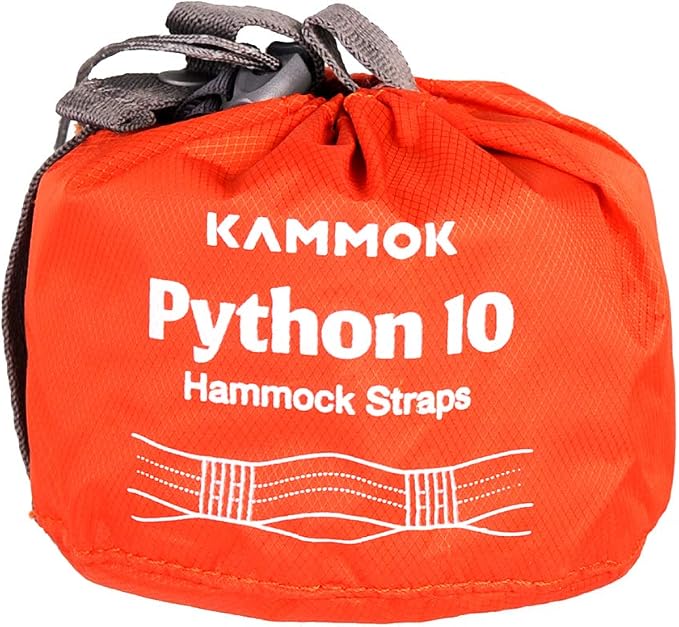 Kammok: Roo Double Hammock +Python 10' Bundle | Our Bestselling Hammock & Tree Friendly Straps | 100% Recycled Water Resistant Ripstop Fabric | Lifetime Adventure Grade Warranty, Midnight Blue