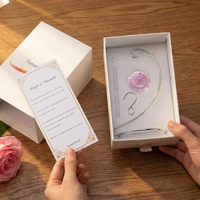 Bereavement Gifts for Loss of Loved One, Hanging Pink Rainbow Maker