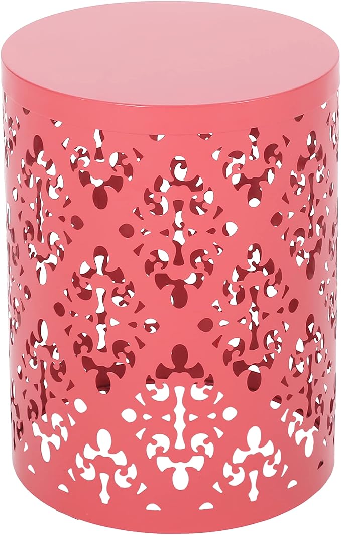 Christopher Knight Home Mathena Outdoor Side Tables - Dark Coral