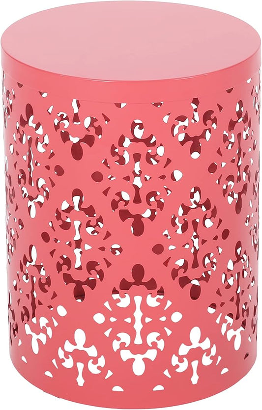 Christopher Knight Home Mathena Outdoor Side Tables - Dark Coral