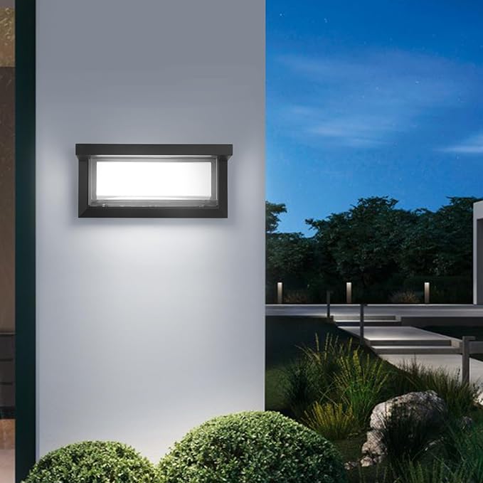 2 Pack 24W LED Outdoor Wall Lights Exterior/Interior Adjustable 3-Color Sconces Lights 2100LM IP65 Waterproof Modern Outdoor Wall Mount Lighting Fixtures Aluminum Wall Lights Compatible with Dimmers
