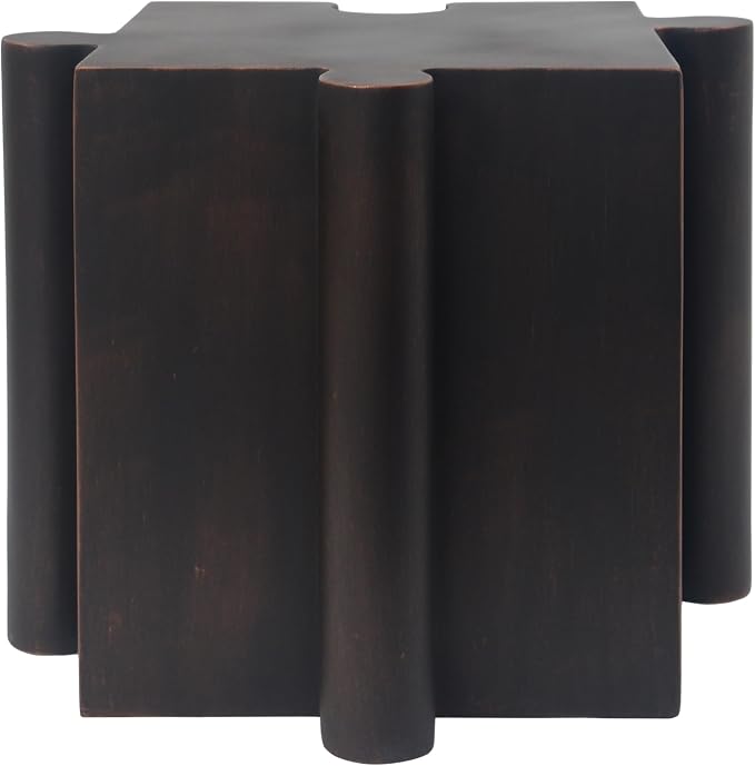 Christopher Knight Home Daton 2 Piece Interlocking Outdoor Side Table Set, Modular Lightweight Concrete Coffee Table, Convertible MGO End Table for Indoor&Outdoor, Design for Creative Set Up, Copper