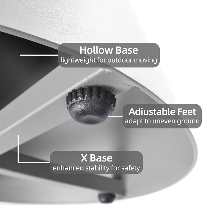 19.5" Round Outdoor Coffee Table, Weather-Resistant Aluminum Side Table for Patio, Balcony, Garden & Bedroom, White
