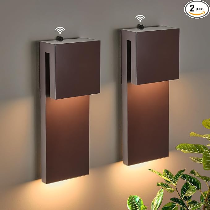 Tarentlight Outdoor Light Fixtures Wall Mount Set of Two, Dusk to Dawn Patio Wall Lamp, Bronze Exterior Lighting Fixtures for Porch, Patio, Backyard, Garage - Waterproof Front Porch Lights