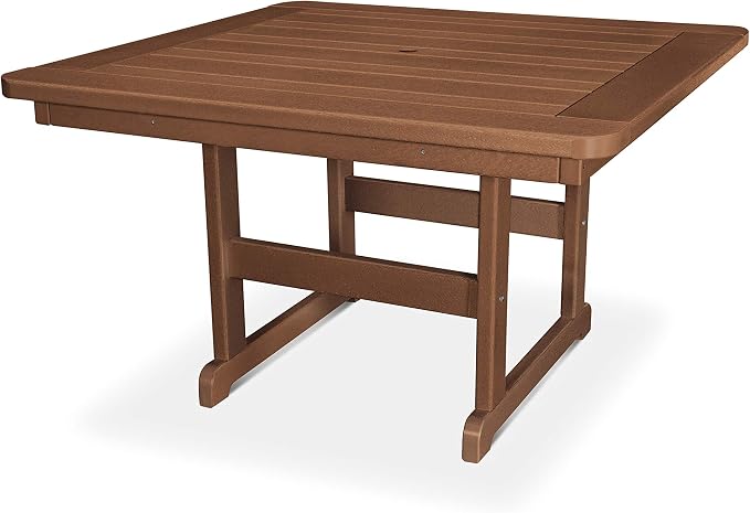 POLYWOOD® Park 48" Square Table in Teak