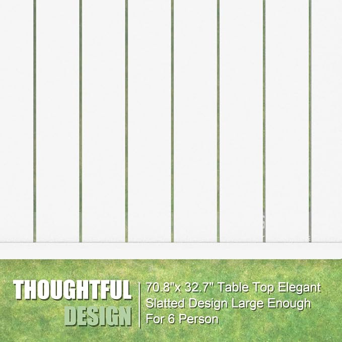 Domi Aluminum Patio Extendable Dining Table 35"- 71", Adjustable Indoor Outdoor Patio Dining Table with E-Coating for 4-6 Person Garden Lawn Porch Bistro Furniture, Elegant Ivory White