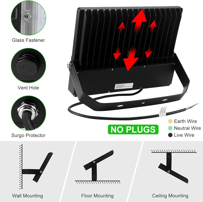 Juyace 36000Lm 240W Led Stadium Outdoor Flood Light Area Lighting for Sport | Super Bright Arena Lights，Commercial Area Lighting,5000K Daylight,100-277V,IP65 Waterproof,For Sport Court,Switch Control