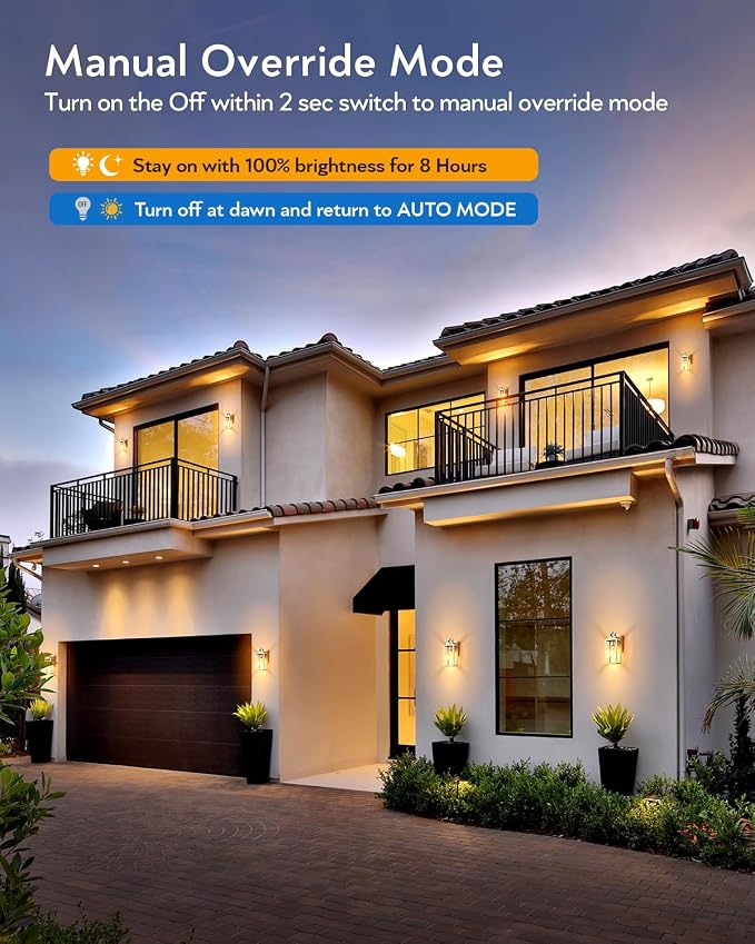 VIANIS 2 Pack Gold Motion Sensor Outdoor Porch Light, Modern Exterior Lighting Fixtures Wall Mount for House, Anti-Rust Waterproof Dusk to Dawn Outdoor Sconce Lights for Garage, Front Door, Patio