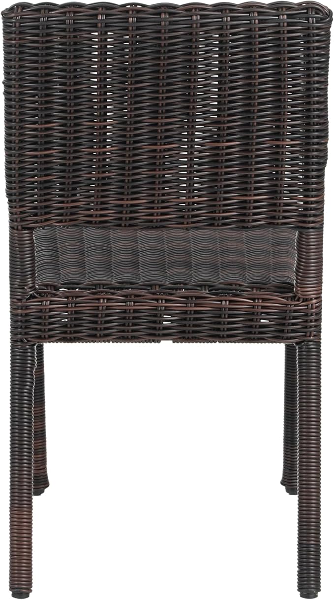 Christopher Knight Home Farley Acacia Wood Outdoor Dining Set for 4, 5 Piece Patio Dining Table and Chair Set, Faux Rattan Outdoor Dining Chair and Table Set, Brown