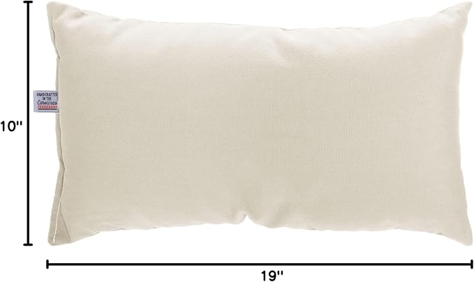 Castaway Living Large 19'' x 10'' Oatmeal Hammock Pillow, Comfortable Weather Resistant Poly-Fill Design, Long Outdoor Pillow for Hammocks, Outdoor Furniture & More