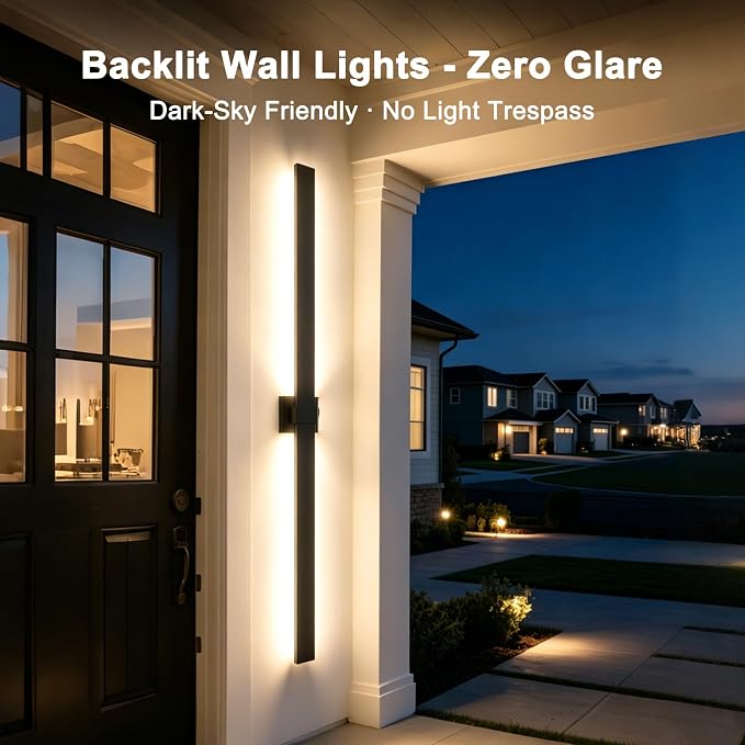 LamQee Aluminum 63 in Long Outdoor Wall Light Fixture, 3000K Integrated LED | Waterproof IP65, Modern Exterior Lights, Linear Outdoor Sconce, Wall Mount Outside Lighting, for House Porch Patio Garage