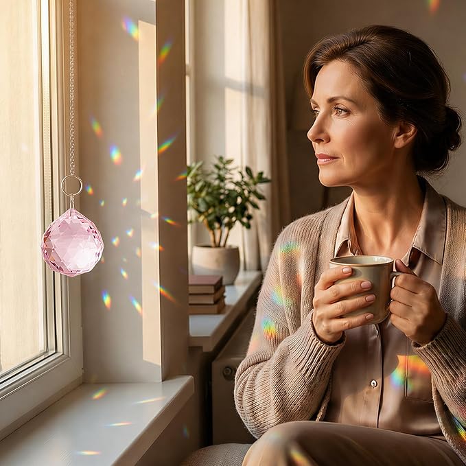 Bereavement Gifts for Loss of Loved One, Hanging Pink Rainbow Maker