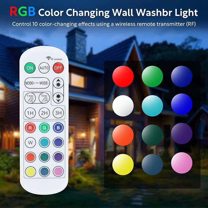 HNRLOY RGB Wall Washer Light with Bar 2Pack, 72W LED RGB Color Changing Landscape Wall Wash Lights, 4FT 120V Dimmable Stage Wash Light Bar for Hotel,Building,Commercial Garden Lighting