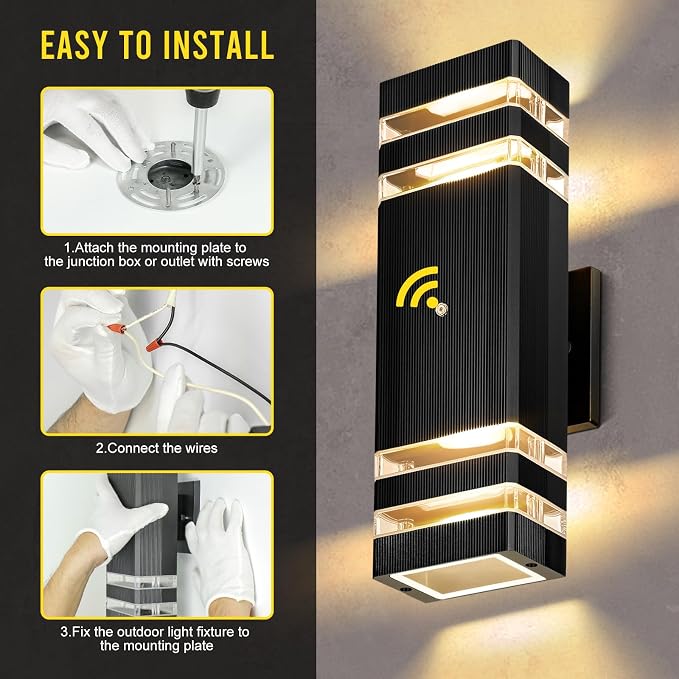 Exterior Lighting Fixtures Dusk to Dawn, Outdoor Wall Lights, Up and Down Porch Lights, Outdoor Lights for House Porch Patio