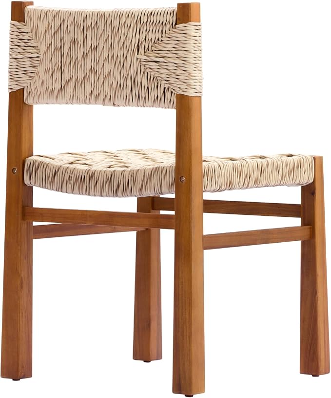 Christopher Knight Home Tanya 9 Piece Acacia Wood Outdoor Dining Table Set for 8, Extendable Dining Table and 8 Chairs with Wicker Seat & Backrest, Outdoor Patio Furniture Set, Light Grey + Teak