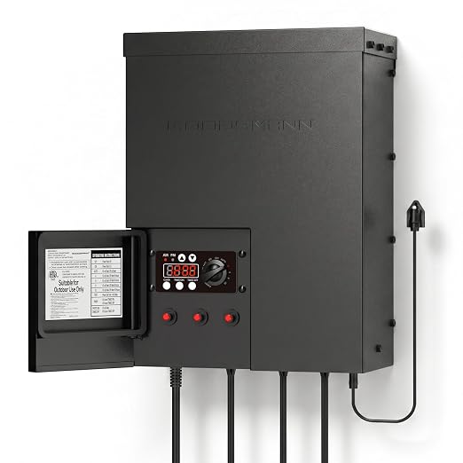Low Voltage Transformer Landscape Lighting 900W Power Supply with Sensor, Timer and Weather Shield 12V Output 9920-0900-01