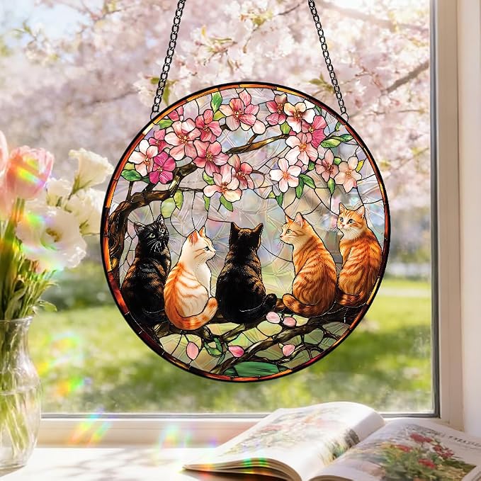 Sun Catchers Indoor Window, Acrylic Rainbow Suncatcher Window Hanging Decoration for Living Room Bedroom Summer Home Balcony Ornaments Decoration (SC2241)