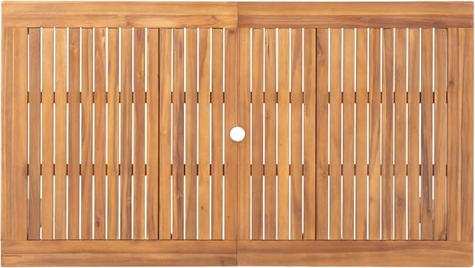 Christopher Knight Home 7 Piece Outdoor Dining Set Acacia Wood Expandable Table and 6 Wicker Chairs Light Grey Patio Dining Furniture Set with Teak Finish Wooden Frame for Garden Backyard Porch