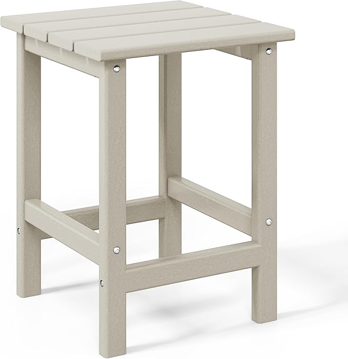 WestinTrends Malibu Square Outdoor Side Table for Adirondack Chair, Sand