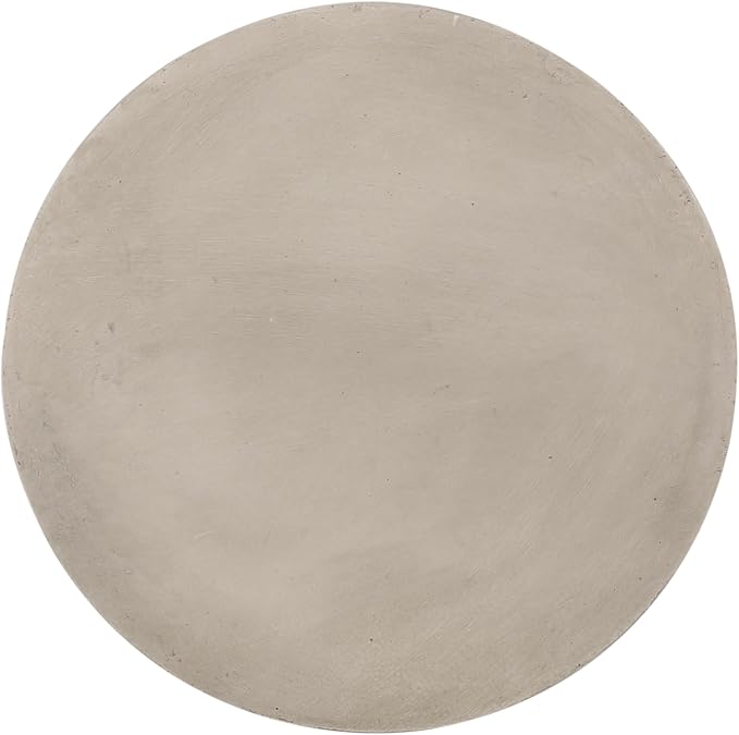Outdoor Side Table Hourglass Concrete Side Tables Travertine End Table Faux Stone Small Coffee Tables for Patio, Garden Stool Plant Stand for Porch, Backyard, 15.25"*18", Waist Drum-Cement
