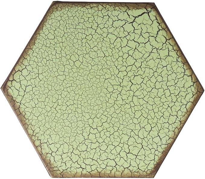 12" Green Outdoor Side Table, Metal Cutout Side Table, Patio Garden Stool | Coffee End Tables for Small Spaces, Living Room, Backyard, Poolside