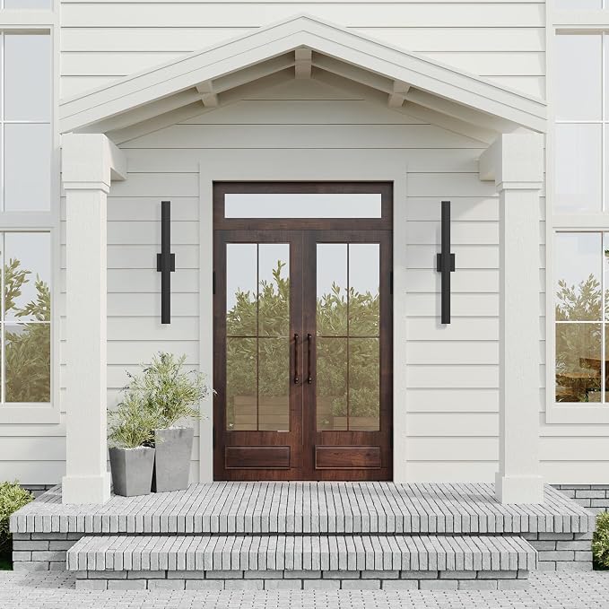 LamQee Aluminum 32 in Long Outdoor Wall Light Fixture, 3000K Integrated LED | Waterproof IP65, Modern Exterior Lights, Linear Outdoor Sconce, Wall Mount Outside Lighting, for House Porch Patio Garage