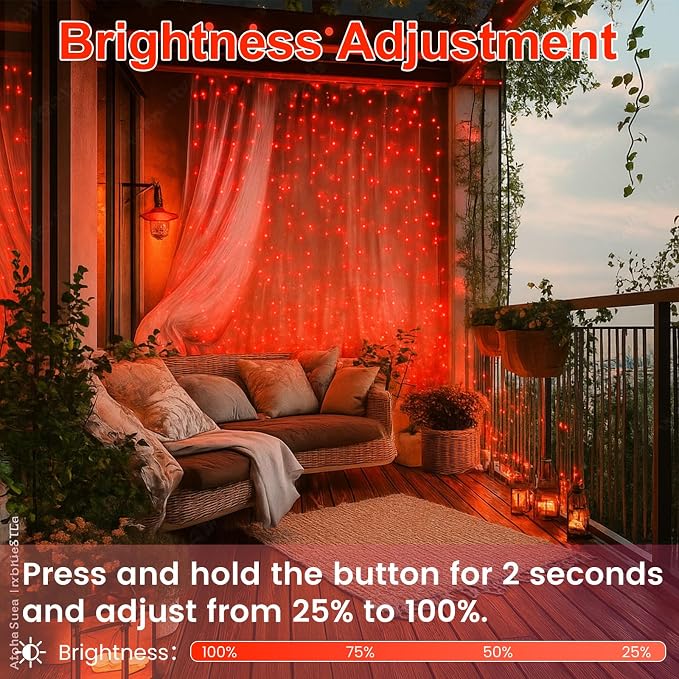 200 LED Connectable String Lights, 66FT Christmas Lights Outdoor Indoor | Red, 13 Modes, Timer, Clear Wire Waterproof Twinkle Fairy Lights Plug in for Bedroom Classroom Patio Xmas Tree Decor