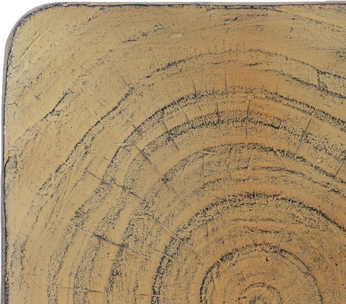 Christopher Knight Home Outdoor Side Table,Twist Shape End Table,Decorative Accent Table,Garden Stool Table for Patio Balcony Beach Pool Side,Lightweight Concrete,Wood Like Texture,Natural