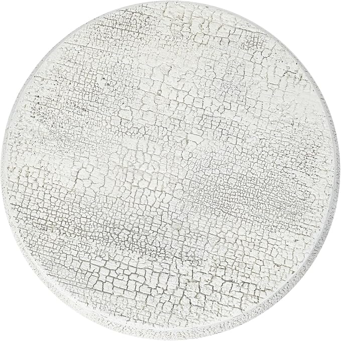 Outdoor Side Table Round Patio Concrete End Table Faux Stone Side Tables Travertine Small Coffee Tables for Outdoor, Garden Stool Plant Stand for Porch Backyard, 14.37" Mushroom Cement