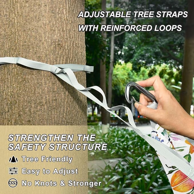 Camping Hammock Outdoor Hammocks for Outside Watercolor Sugarplum Colorful Beach Trees Portable Lightweight with Pockets Tree Straps Indoor