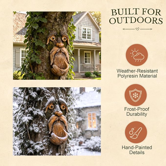 Tree Face, Tree Faces Outdoor, Tree Art, Tree Decorations Outdoor, Tree Faces, Tree Stump Decor, Face for Tree Trunk, Outdoor Tree Decorations, Tree face Decor, Tree Faces Decor Outdoor, Tree Eyes