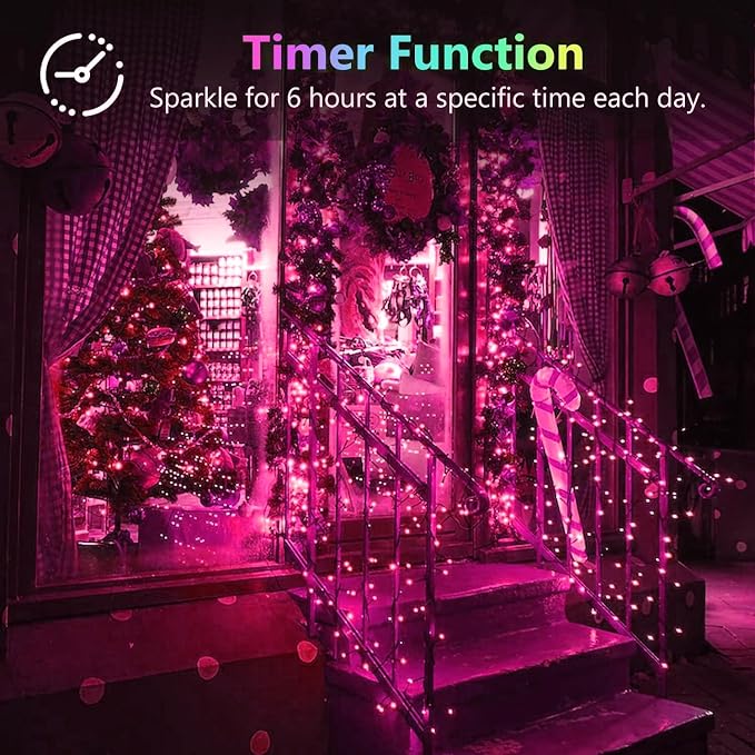 4 Pack 60 LED Fairy Lights Battery Operated with Timer, String Lights Pink | 20 FT, Cuttable Copper Wire, Waterproof Battery Lights for Indoor Outdoor, Wedding, Birthday, Bedroom, Christmas Decorations