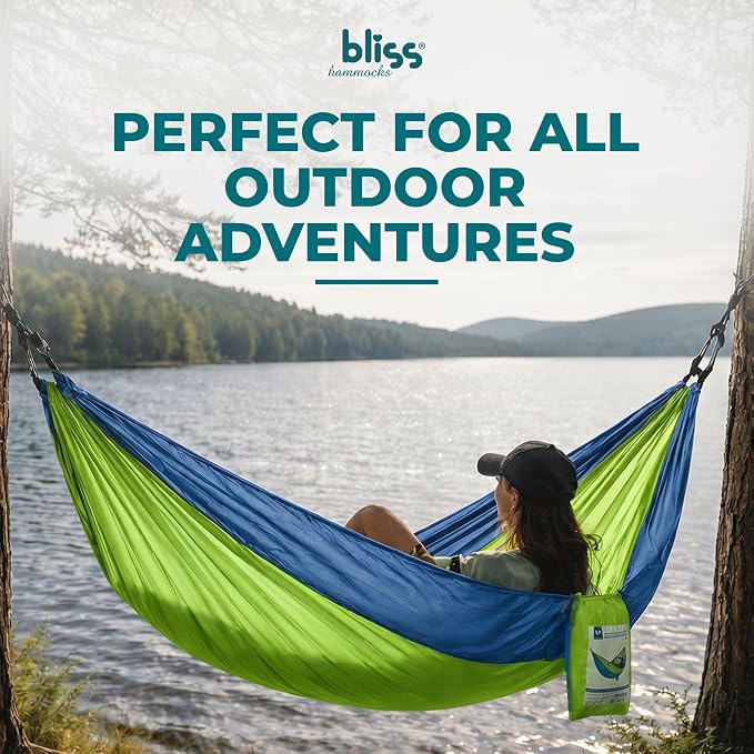 Bliss Hammocks BH-406XLS-MM Hammock in a Bag w/ Adjustable Tree Straps, 54-in. Wide, Weather & UV Resistant, 350 Lb. Capacity (Mermaid)