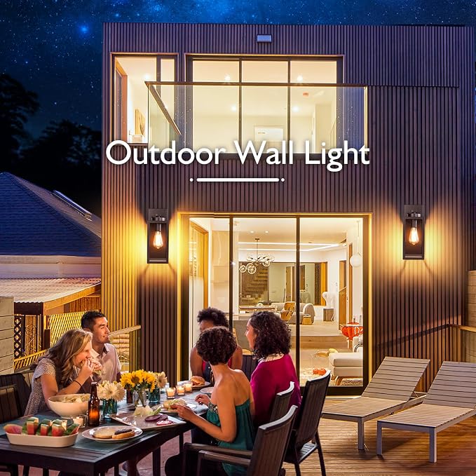 BesLowe Outdoor Wall Light, Modern Exterior Porch Sconce Lighting, Brown | Waterproof, Rust-Resistant, Durable Metal with Clear Glass, Standard E26 Socket, Easy to Install