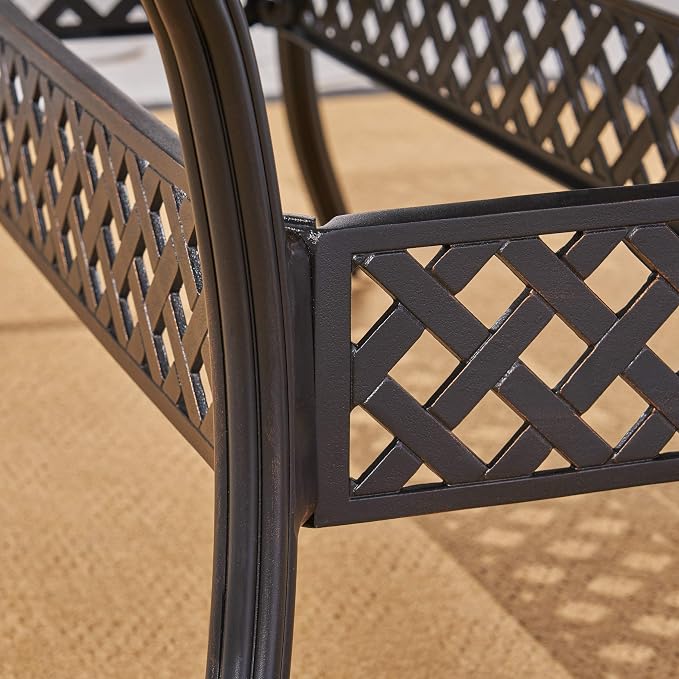 Christopher Knight Home Outdoor Expandable Patio Dining Table, 64"-81", Cast Aluminum, Shiny Copper
