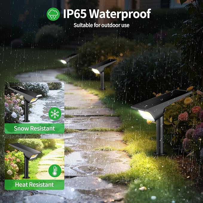 Lightonight Solar Spot Lights Outdoor 4 Pack | 3 Color Temperatures, Remote Control Landscape Spotlights for Tree, Garden, Pathway, House, Yard, Driveway
