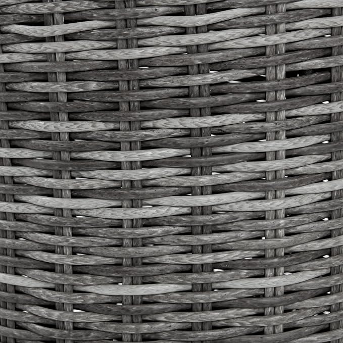 Elle Decor Vallauris Patio Outdoor Furniture Collection, Premium All Weather Wicker, Storage Sectional, Gray