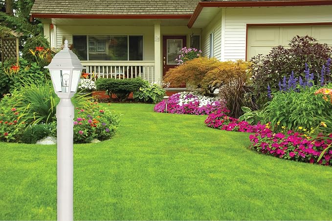 Nuvo Lighting 60/546 Traditional One Light Post Mount from Briton collection in White finish