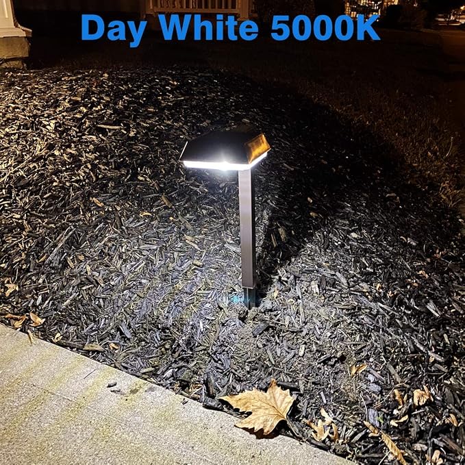 Bobcat Solar Pathway Lights Outdoor Super Bright 300 lumens with 2-in-1 Warm White and Daylight Color Modes, Solar LED Lights Outdoor Waterproof for Path, Sidewalk, Driveway or Walk Way Light(4 Pack)